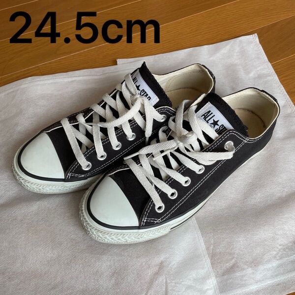 24.5cm スニーカー コンバース ブラック CONVERSE オールスター ローカット