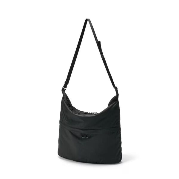 無印良品 MUJI たためる撥水手提にもなるショルダーバッグ大 黒 19L 男女兼用 カバン