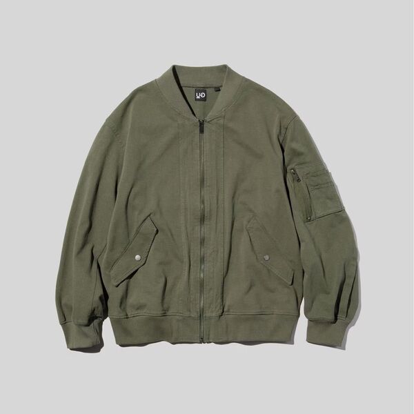 GU×UNDERCOVER リブブルゾン ユニセックス 男女兼用 XL オリーブ アンダーカバー コラボ