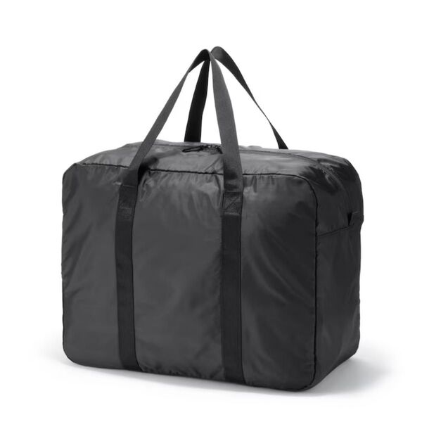 無印良品 MUJI たためる撥水横型ボストンバッグ 黒 38L 男女兼用 メンズ レディース