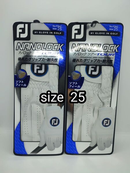 新品未使用 フットジョイ ナノロックツアー 左手用 25 2個セット FGNT20