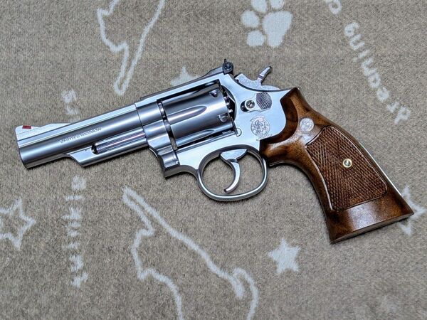 タナカ S&W M66 コンバット マグナム 4インチ ステンレス モデルガン TANAKA M19 Kフレーム 357mag