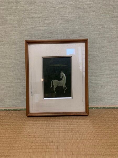 杢田だけを作 「朝の馬」油彩画