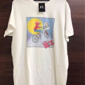 未使用タグ付 映画 E.T. イラスト Tシャツ スピンズ ET