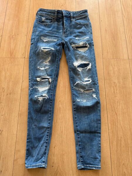 アメリカンイーグル スキニー ショート サイズ00 American Eagle