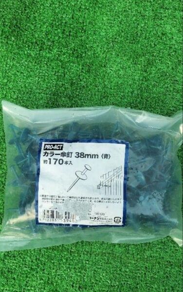 カラー傘釘 38mm〈青〉 約170本入