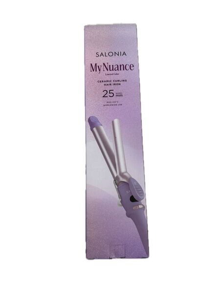 SALONIA My Nuance セラミックカールヘアアイロン 25mm パープル サロニア
