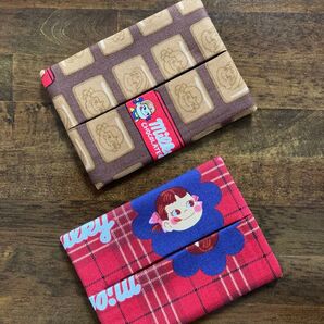 ペコちゃん ティッシュケース 2個セット ポケットティッシュカバー ハンドメイド