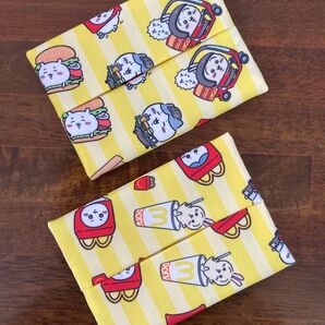 ちいかわ ティッシュケース 黄色 2点セット ポケットティッシュカバー ハンドメイド
