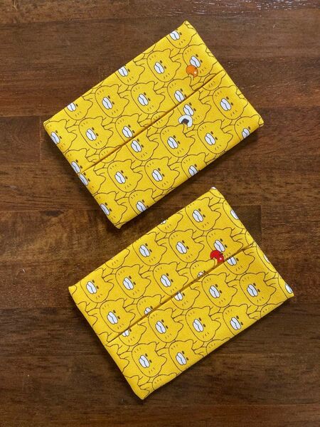 ノラネコぐんだん ティッシュケース 2個セット ポケットティッシュカバー ハンドメイド