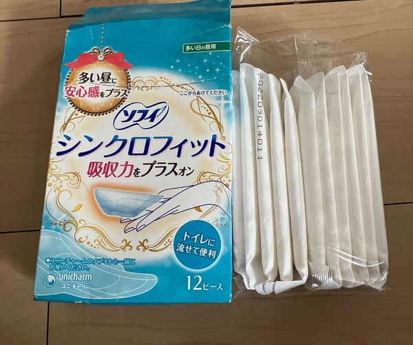 ソフィ シンクロフィット 吸収力をプラスオン 多い日の昼用 普通タイプ トイレに流せる 11ピース
