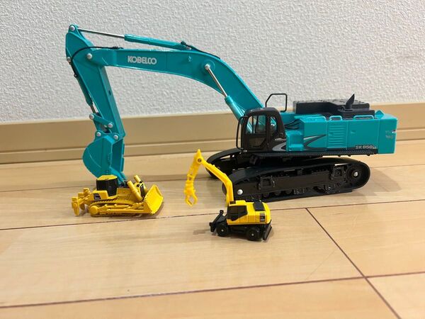 コベルコ 油圧ショベル ショベルカー 重機 建機ミニチュア アタッチメント KOMATSU コマツ ミニチュア