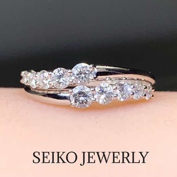 セイコージュエリー プラチナ ダイヤモンド 0.72ct エタニティリング