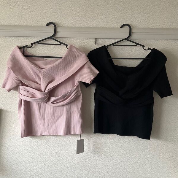 GRL オフショルダーニット 2枚セット
