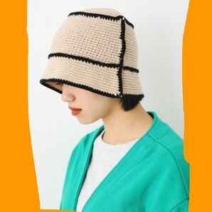 RODEO CROWNS WIDE BOWL ニットバケットハット ベージュ 帽子