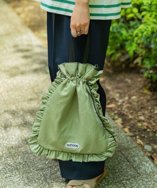 OUTDOOR PRODUCTS 別注 フリル 巾着 トートバッグ