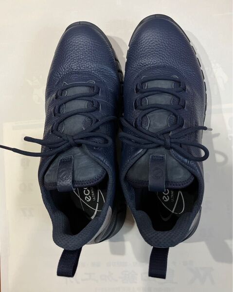 断捨離セール 最終価格 ecco シューズ ネイビー レザー 革靴 ゴアテックス サイズ39 メンズ にも