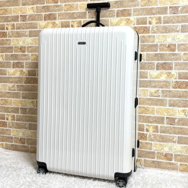 【美品】 リモワ サルサ エアー キャリーケース スーツケース 4輪 98L 白 RIMOWA マルチホイール