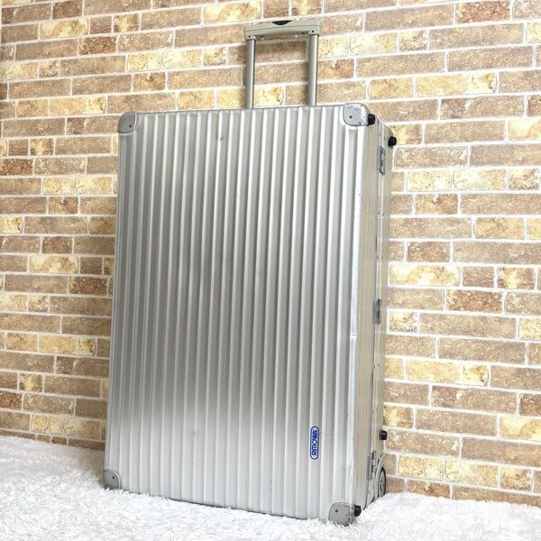 【希少】 リモワ オパール キャリーケース スーツケース 2輪 104L 青ロゴ RIMOWA アルミ 大容量