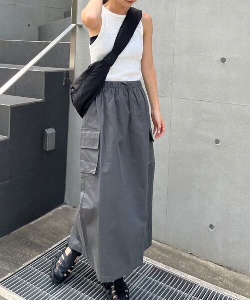 サリーラン カーゴスカート ロング グレー
