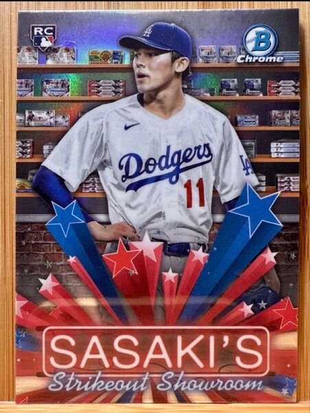 (最新) 2025 佐々木朗希ルーキーカードBowman Chrome Strikeout Showroom #HS-9