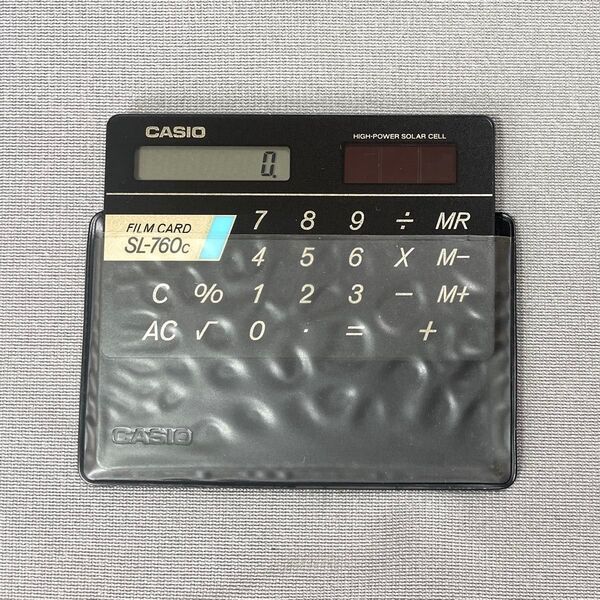 カシオ CASIO SL-760c/フィルム型カード電卓/ソーラー式/レトロガジェット/裏面ラベル無し/外箱無し