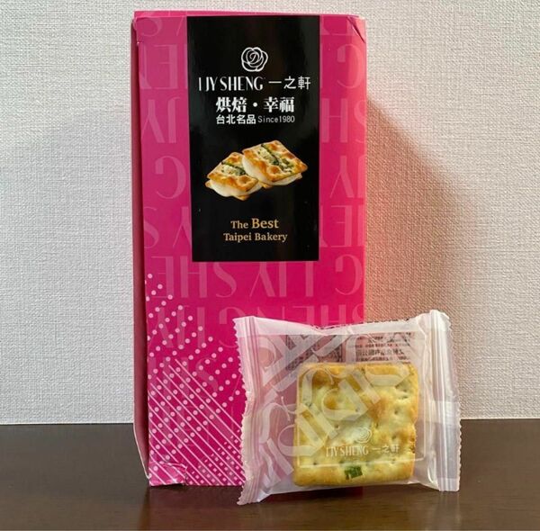 台湾 台北 一之軒 原味甜心牛軋餅 葱入りヌガークラッカー 10枚入り