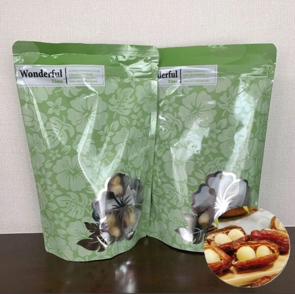 【ニ袋セット】台湾 彰化 黄記五殼美味工坊 マカダミアデーツ 200g
