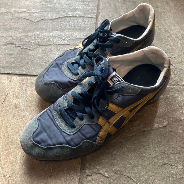 Onitsuka Tiger オニツカタイガー スニーカー ネイビー ゴールド 27.0