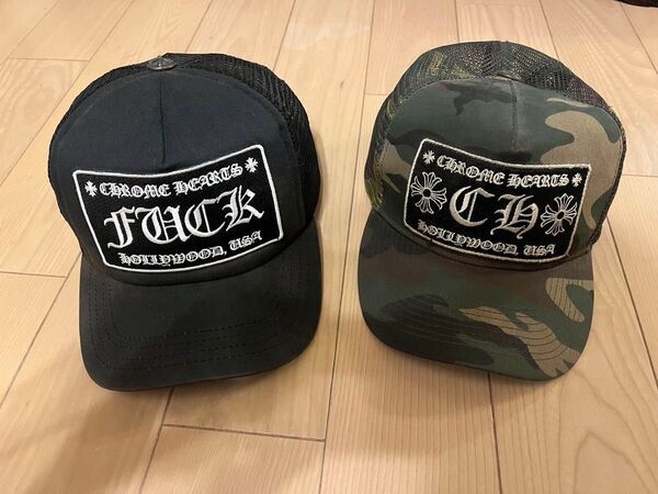 CHROME HEARTS カモフラージュキャップ 黒キャップ セット売り バラ売り不可