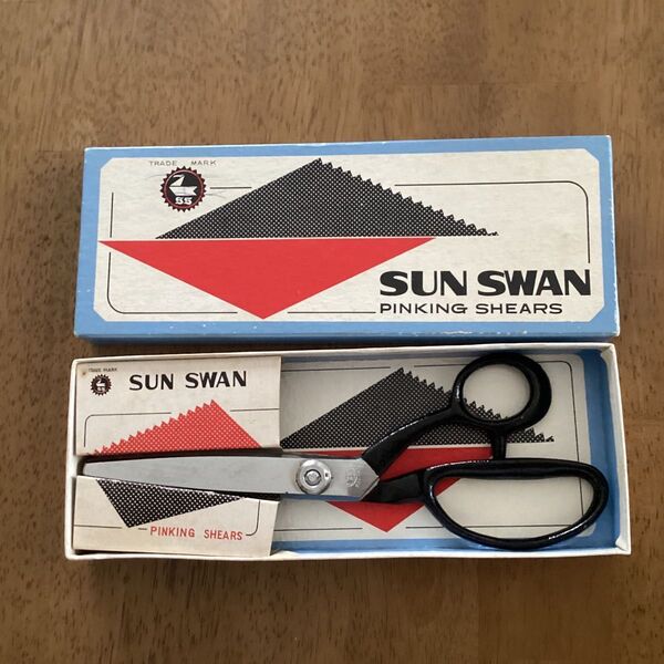 SUN SWAN ピンキングはさみ ギザギザ ハサミ はさみ 鋏 裁ちばさみ 裁縫ばさみ 手芸 クラフト 箱付