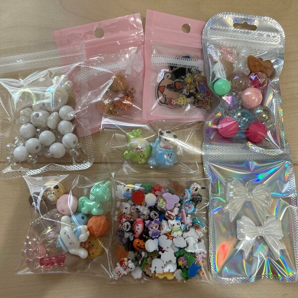 ビーズ アクリルビーズ デコパーツ ハンドメイド ネイルパーツ キャラクター
