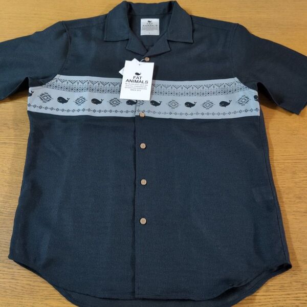 W☆新品☆FAT ANIMALS☆半袖シャツ☆サイズL☆ブラック☆男性用☆No.2370