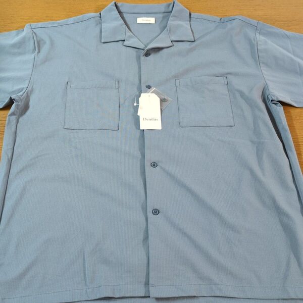 W☆新品☆Denifits☆半袖シャツ☆サイズ4L☆薄青色☆男性用☆No.2416
