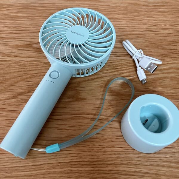 Francfranc ハンディファン 水色 ミント 手持ち扇風機 フランフラン