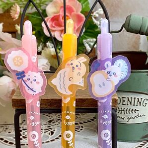 ちいかわ プレート付ボールペン 3点セット◇うさぎ モモンガ 可愛い♪