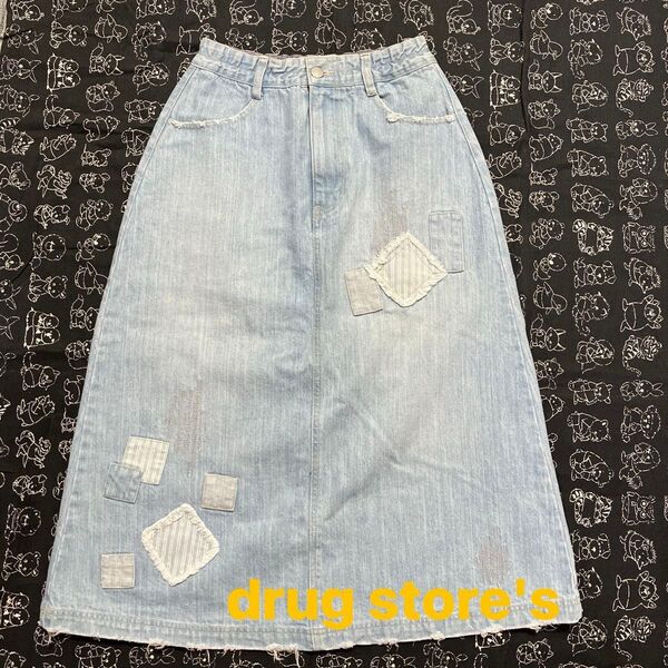 drug store's ドラッグストアーズパッチワークダメージ加工デニムM