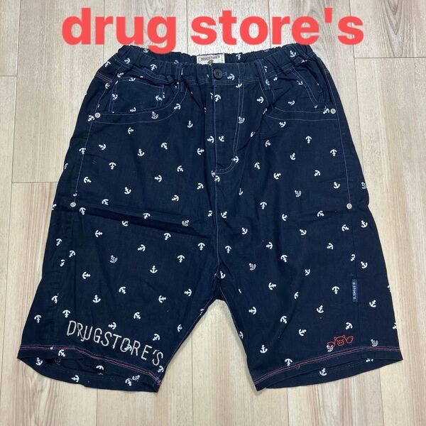 drug store'sドラッグストアーズアンカー柄ハーフパンツ 2ウエストゴム
