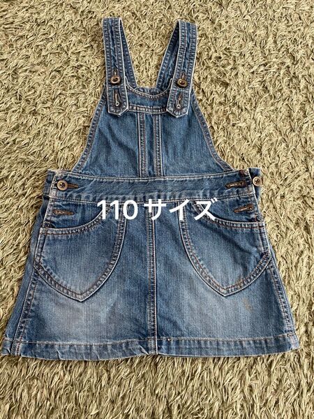 トップバリュー デニムスカート デニム キッズ 子供服 オーバーオール 女の子 サロペット ジーンズ