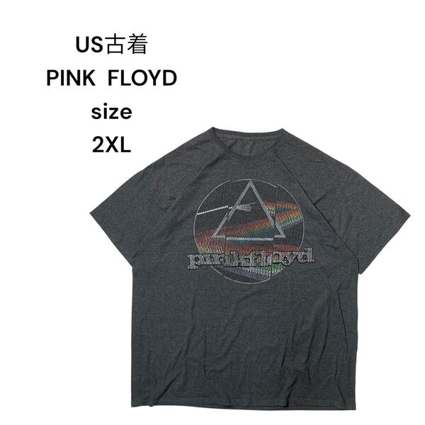 【US古着】タグ無しPINK FLOYD Tシャツ 2XL チャコールグレー