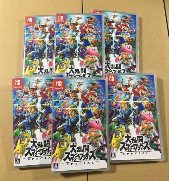 新品未開封 シュリンク付き 大乱闘スマッシュブラザーズ Nintendo Switch 6本セット