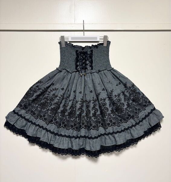 【axes femme アクシーズファム】フロント編上げハイウェストスカート