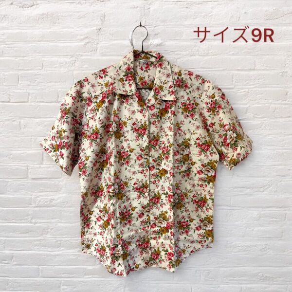 花柄プリントシャツ 半袖 古着 90s 1990年代 9R 9号