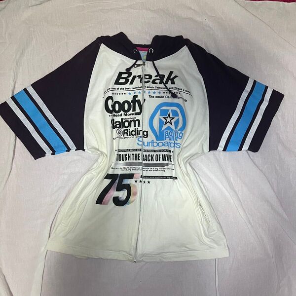 Y2K 平成 ギャル グランジ サブカル Tシャツ 半袖 パーカー オーバー