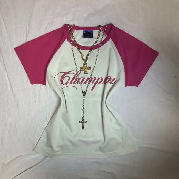 Champion チャンピオン Y2K Tシャツ ピチT グランジ 海外 テック