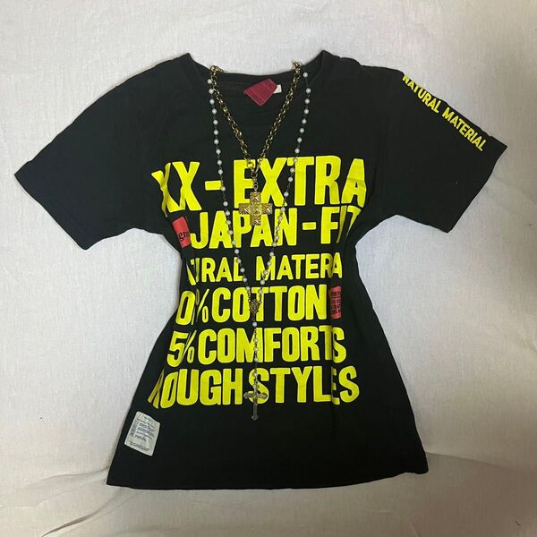 Y2K 平成 ギャル グランジ 海外 ピチT Tシャツ グラフィック イエロー