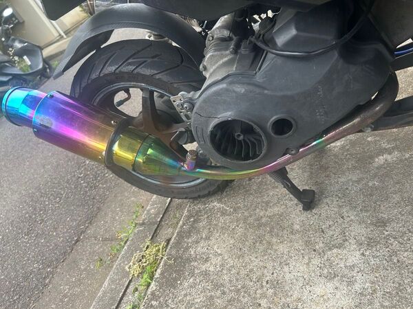 アドレスv125gショート管マフラーグラデーション