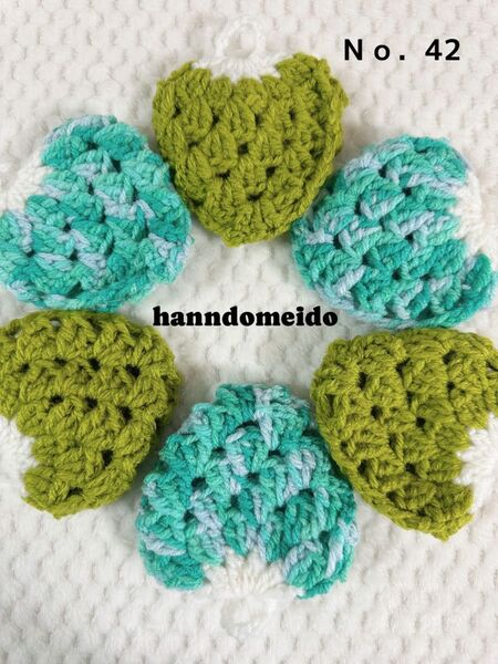 No42 エコたわし アクリルたわし いちご 6枚 ハンドメイド