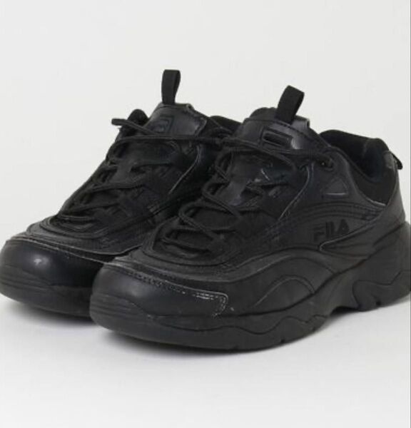 FILA スニーカー ブラック 黒 FILARAY フィラレイ 替え紐あり