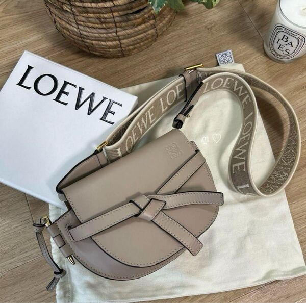 LOEWE ロエベ ゲートデュアルバッグ ミニ サンド ショルダー 現行販売品